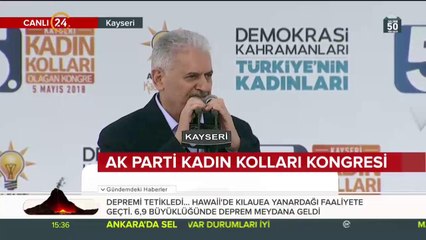 Başbakan Binali Yıldırım Kayseri'de konuşma yapıyor