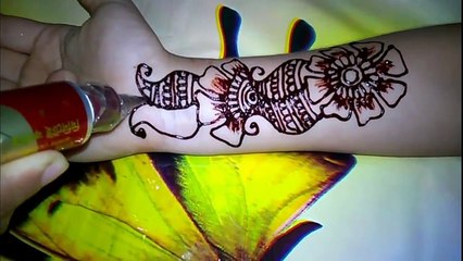 Beautiful henna design for hand - Very easy and quick design - -