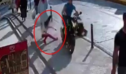 Motosikletli maganda dehşet saçtı