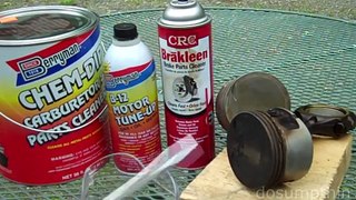 Dissolving carbon buildup from pistons - Cleaning piston ring grooves engine rebuild compression