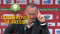 Conférence de presse Stade Brestois 29 - Quevilly Rouen Métropole (2-0) : Jean-Marc FURLAN (BREST) - Emmanuel DA COSTA (QRM) - 2017/2018