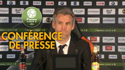 Conférence de presse FC Lorient - FBBP 01 (6-0) : Mickaël LANDREAU (FCL) - Hervé DELLA MAGGIORE (BBP) - 2017/2018