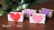 【折り紙１枚】ハートの箱ができた♡♡バレンタインにも♪HeartBox【Origami Tutorial】(#73)