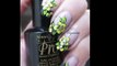 Nail art: Black french with yellow flowers