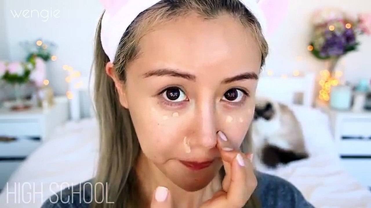 High School vs. College Makeup Routine ♥ Beginners Tutorial ♥ Wengie
