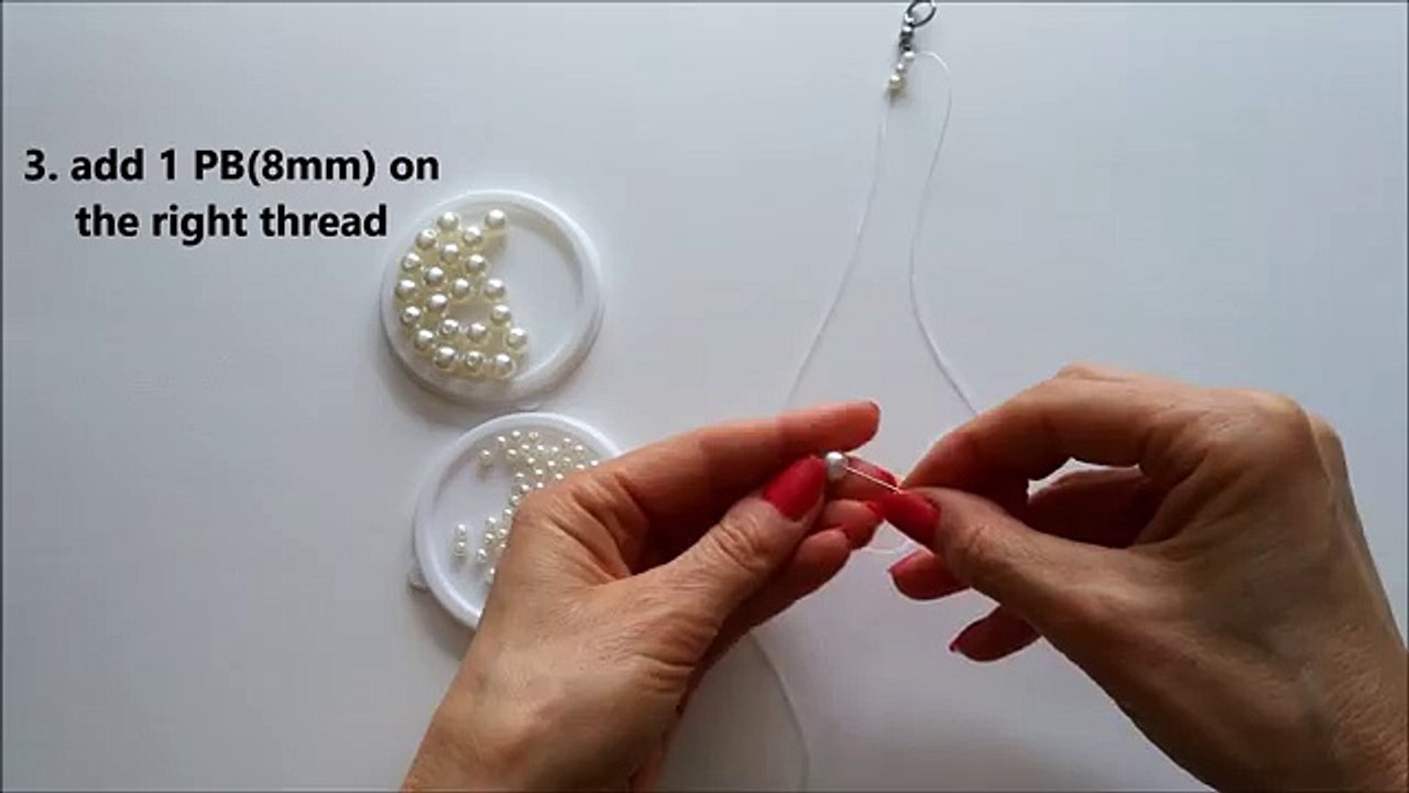 Beginners DIY jewelry pearl set -beaded necklace, bracelet, earrings