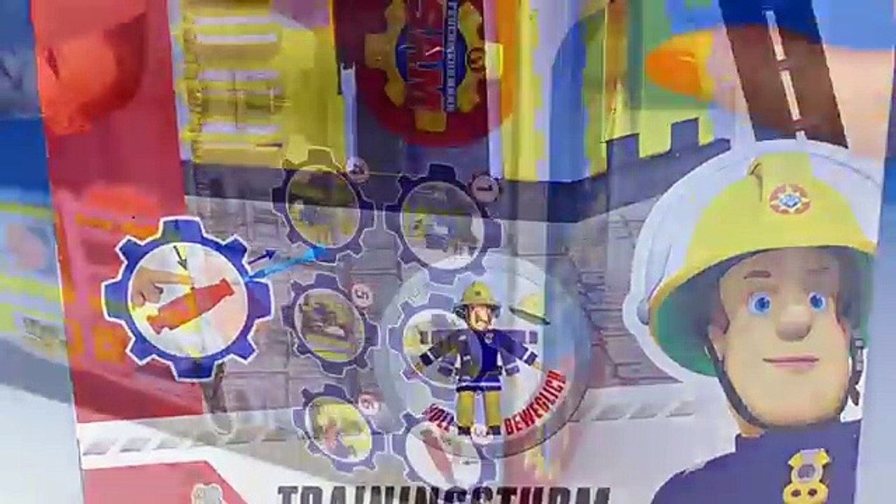 FEUERWEHRMANN SAM GROßER TRAININGSTURM GEBÄUDE AUF 3 ETAGE MIT FEUER UND VIEL ZUBEHÖR UNBOXING