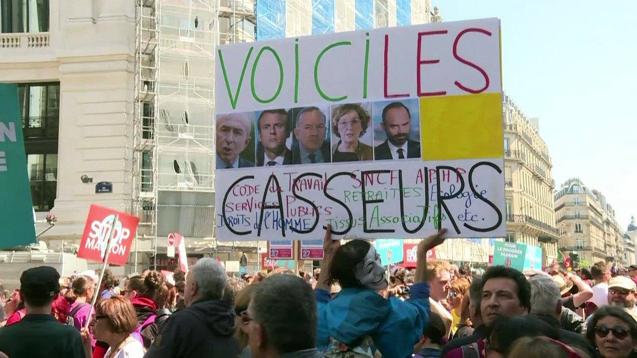 Zehntausende protestieren in Paris gegen Reformkurs von Macron