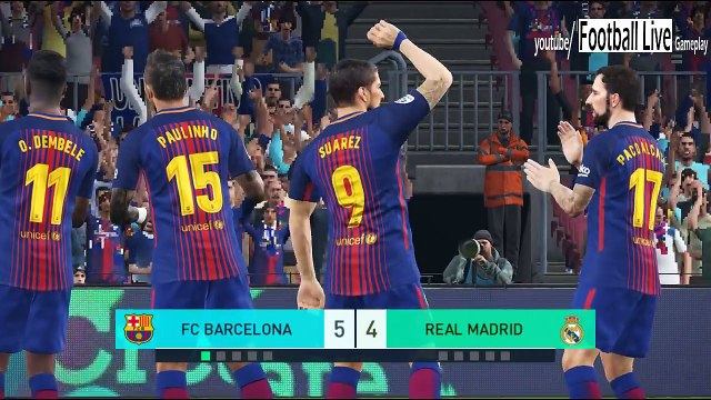 PES 2018 goalkeeper MESSI vs goalkeeper RONALDO Penalty Shootout Barcelona vs Real Madrid