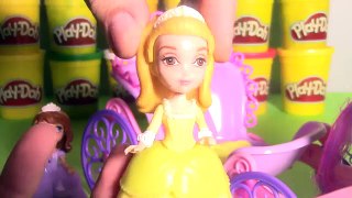 Play Doh Sofia the First and Princess Amber Makeover with MLP based on Disney Cartoon - New Episode