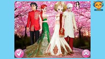 Disney Princess Wedding Around The World - Ariel and Eric, Elsa and Jack Wedding Dress Up - 4jvideo