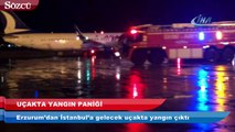 Erzurum’dan İstanbul’a gelecek uçakta yangın paniği
