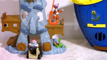 JAKE AND THE NEVERLAND PIRATES TOYS Jake and ship Bucky battle Hook in the Mighty Colossus