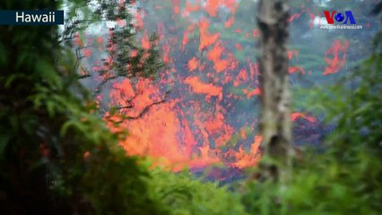 Hawaii'de Yanardağdan Çıkan Lavlar Yerleşim Birimlerini Tehdit Ediyor