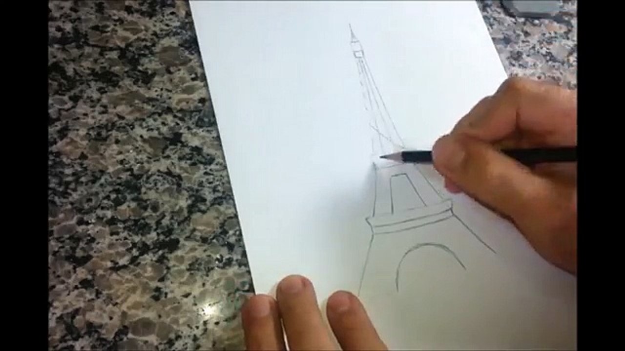 Como desenhar a TORRE EIFFEL passo a passo