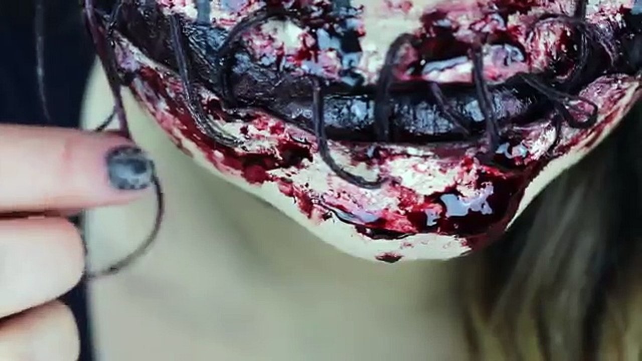 Stiched Mouth Halloween Makeup Tutorial | BeautyByJosieK