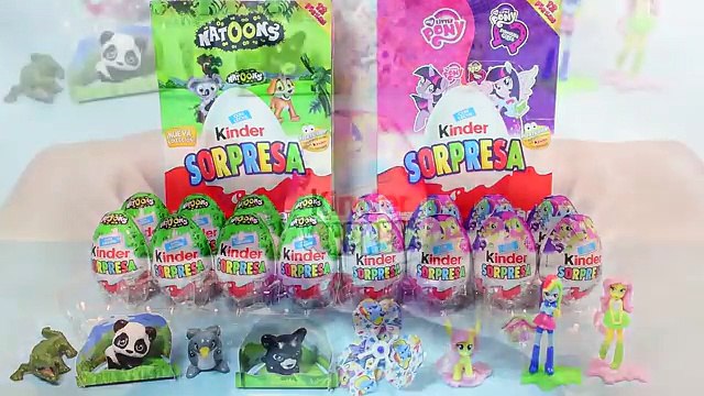 24 Huevos Kinder Sorpresa de My Little Pony Equestria Girls y Natoons|JuguetesYSorpresas