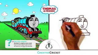 How to Draw Thomas and Friends Step by Step ♦ Gordon the Big Engine ♦ Animated Toy Trains for Kids