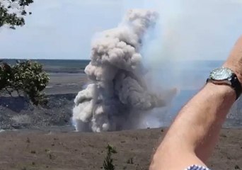 Smoke Emerges From Kilauea Following Earthquake
