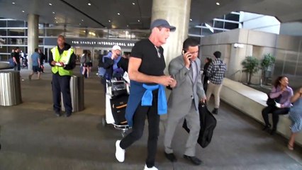 Bay Watch Star David Hasselhoff Walking Tall At LAX