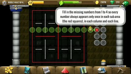 Riddle vault of horus - Puzzle #4- Sudoku - Diggy's Adventure