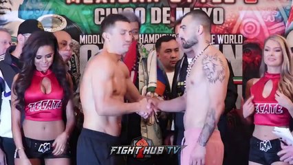 MEXICAN STYLE 2! GENNADY GOLOVKIN VS VANES MARTIROSYAN FULL WEIGH IN & FACE OFF VIDEO