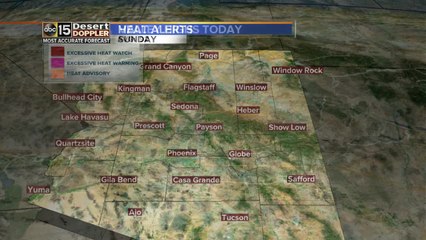 Excessive heat warning Sunday