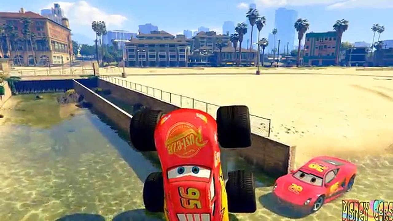 Spiderman saved McQueen and Monster Truck McQueen Help Best Friends Cartoon For Kids Nursery Rhymes