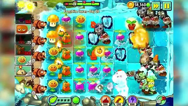Frostbite Caves Day 26 Walkthrough - Plants vs Zombies 2