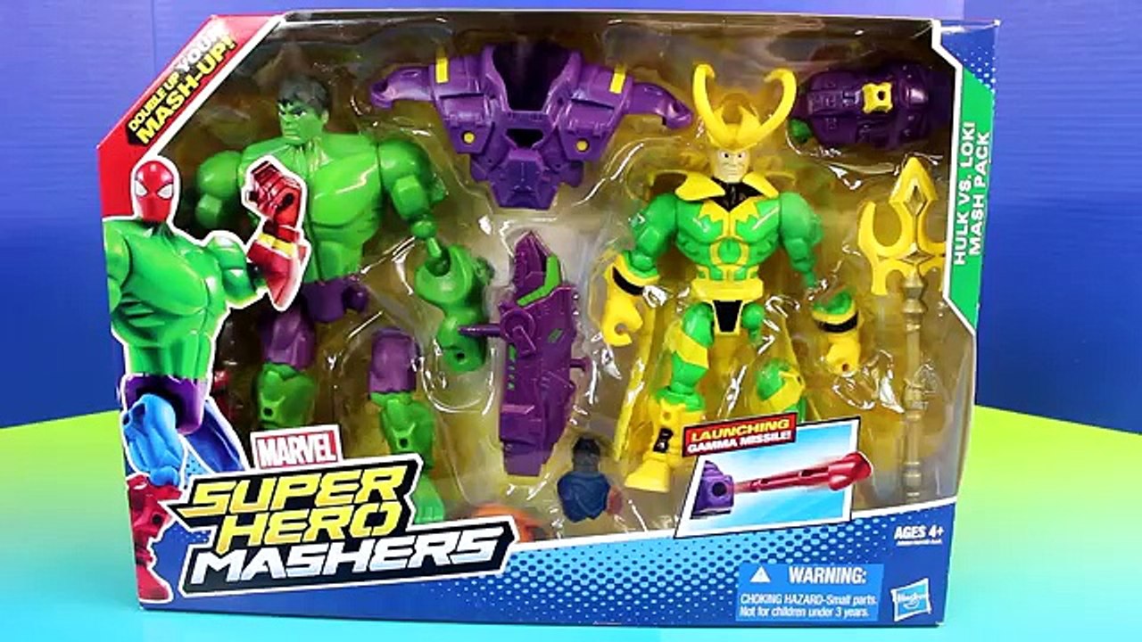 Super Hero Mashers Hulk & Loki With Disney Star Wars The Force Awakens Resistance X-Wing & Pilot
