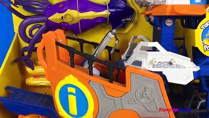 FISCHER PRICE IMAGINEXT DEEP SEA MISSION COMMAND BOAT WITH POWER PADS MINI SUB GIANT SQUID DIVERS