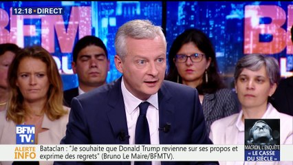 Bruno Le Maire : "Les propos de Donald Trump ne sont pas dignes du président de la première puissance du monde"