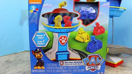 Paw Patrol to the Rescue Set with Play Doh Chase and Marshall with Everest Action Figures