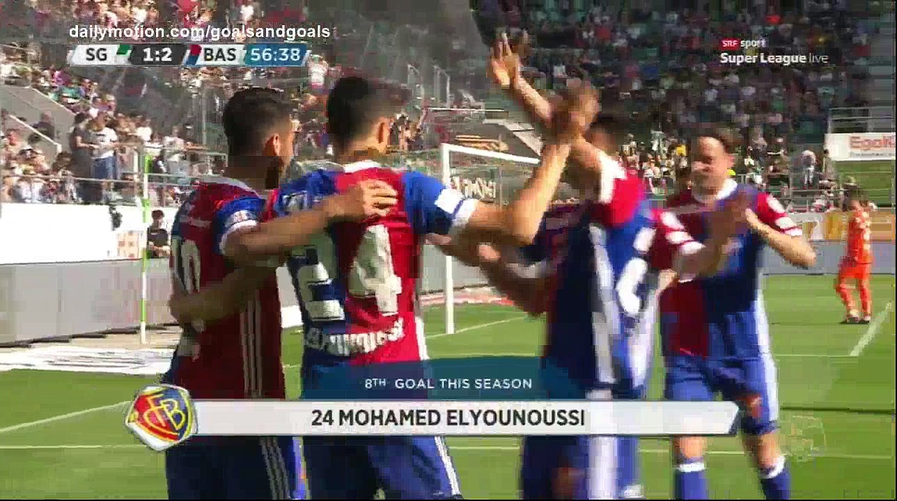 Mohamed Elyounoussi second Goal HD - St. Gallen 1 - 2 Basel - 06.05.2018 (Full Replay)