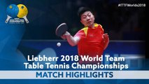 2018 World Team Championships Highlights | Ma Long vs Mattias Karlsson (1/2)