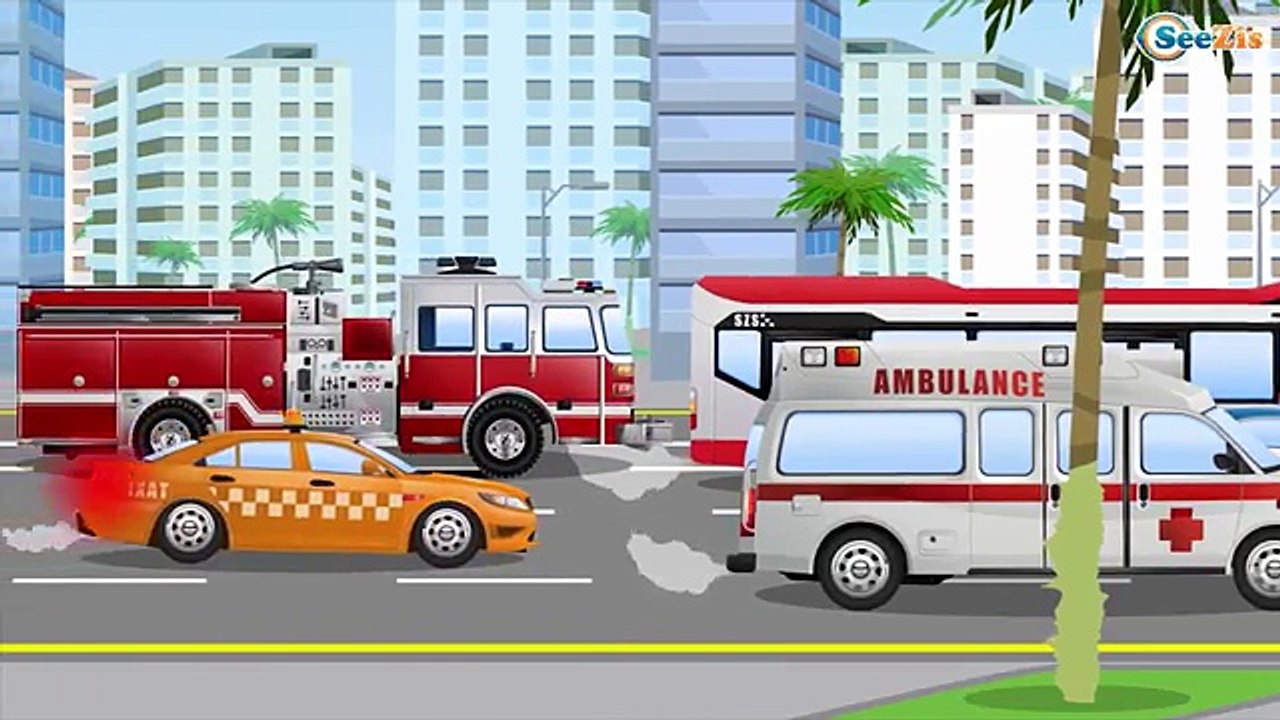 Dessin animé pour bébés: Tracteur, Camions benne, Grue Pour Enfants | les véhicules constr