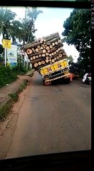 Download Video: Truck Falling down because of heavy Over loading....!!!