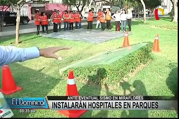 Download Video: Miraflores: instalarán hospitales en parques ante eventual sismo