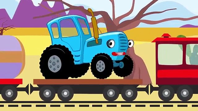 ДАЛЕКО и БЛИЗКО - развивающая обучающая песенка мультик для детей про трактор поезд и машины