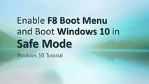 Enable F8 Boot Menu in Windows 10 / Windows 8.1 / 8 | The Teacher