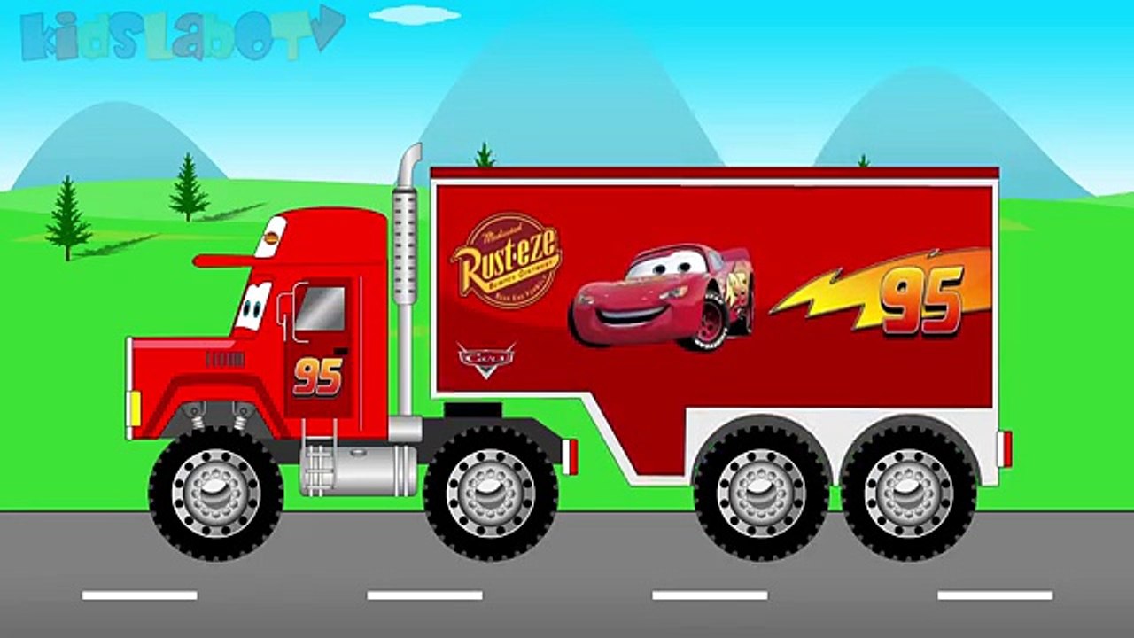 Disney Lightning Mcqueen And Dinoco The King - Big Trucks - Cars For Kids