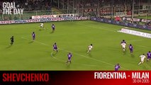 The best way to end this Monday? With Andriy Shevchenko's Goal of the Day ⚽Il miglior modo per chiudere la giornata? Con questo gol di Sheva a Firenze! ⚫