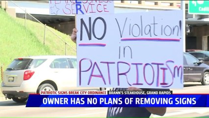 City Says Flags Hanging Outside Michigan Restaurant Break City Ordinance