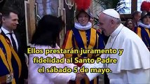 EL PAPA RECIBIÓ A LOS NUEVOS MIEMBROS DE LA GUARDIA SUIZA (MAYO 2018)