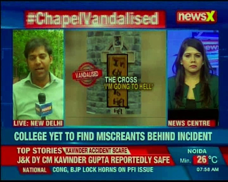 DU's St Stephens College's chapel vandalised; c...