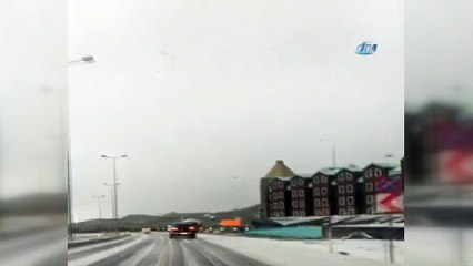 Erciyes'e Mayıs ayında kar yağdı