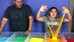 MAKING 6 GALLONS OF CLEAR RAINBOW SLIME - MAKING GIANT CLEAR SLIMES