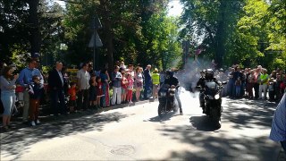 Autosacrum - Podkowa Leśna motocyklowe palenie gumy / burning rubber on bikes