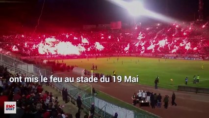 Folie totale, un stade algérien fête la montée avec des fumigènes et des feux d'artifice