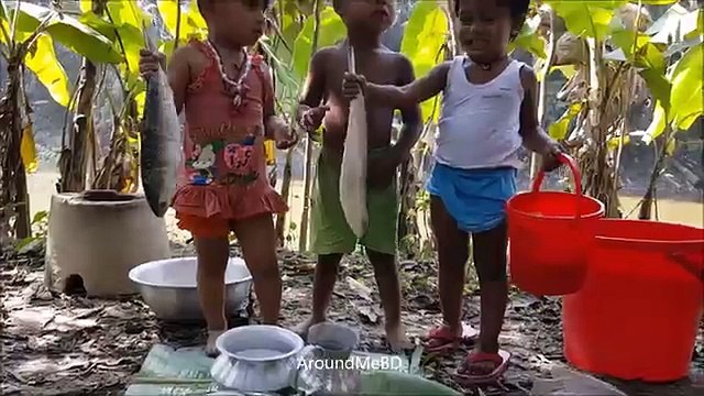 Tasty Hilsa_Elish Fish Curry Cooking By 3 Years Kid - Cute Baby Sneyha's Cooking Show - watch for my dailymotion Channel Pakistanfaisal991